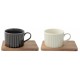 Coffret mugs BRISTROT DUO blanc/noir