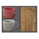 Coffret mugs BRISTROT DUO gris/rouge