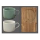 Coffret mugs BRISTROT DUO vert/blanc